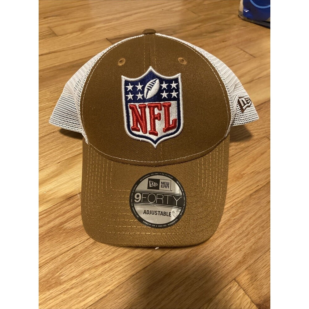 NFL Logo New Era Trucker Adjustable Brown Hat Cap New With Tags